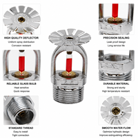 Têtes de sprinklers incendie dissimulées réglables en acier au carbone et acier inoxydable, installation facile pour les systèmes d'incendie de plafond résidentiels et commerciaux