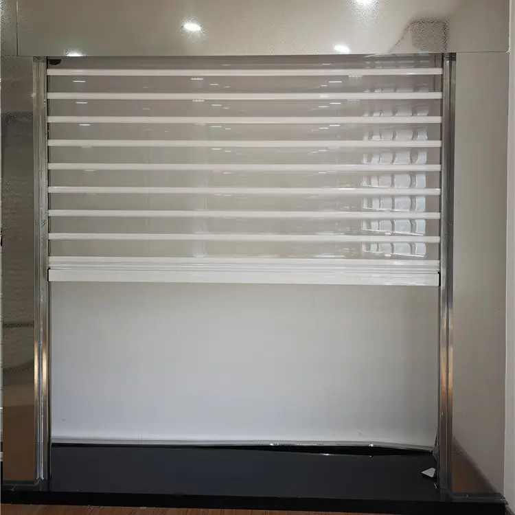उच्च प्रदर्शन बिजली वाणिज्यिक दुकान प्रवेश द्वार पारदर्शी रोलर शटर गेट