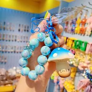 Móc khóa nấm may mắn phát sáng trong bóng tối mới <span class=keywords><strong>2025</strong></span> Móc khóa điện thoại dễ thương của phụ nữ treo dây đeo tay Móc Chìa Khóa Túi treo - Product Image 3