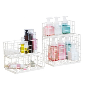 Stackable Large Metal Wire Storage Basket Spice Rack Pantry Storage for Kitchen Countertop Bathroom Cabinet