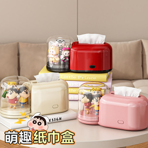 Cartoon Desktop Tissue Box Multi-Purpose Creative Storage For Living Room Coffee Table Decorative Item - Product Image 2