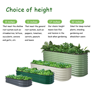 Kit <span class=keywords><strong>de</strong></span> <span class=keywords><strong>pot</strong></span> <span class=keywords><strong>de</strong></span> <span class=keywords><strong>fleur</strong></span> <span class=keywords><strong>de</strong></span> jardin en métal surélevé <span class=keywords><strong>de</strong></span> 11 ''<span class=keywords><strong>de</strong></span> haut support <span class=keywords><strong>de</strong></span> légumes et <span class=keywords><strong>de</strong></span> plantes à fleurs pour la culture <span class=keywords><strong>de</strong></span> légumes et <span class=keywords><strong>de</strong></span> fleurs - Product Image 5