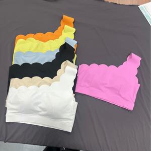 Rogal 여름 레이스 원 숄더 스포츠 탱크 탑 단단한 통기성 피트니스 요가 브래지어 이동식 브래지어 패드 - Product Image 3