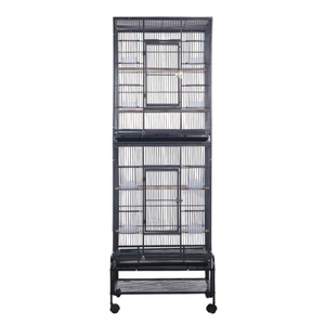 Vente chaude Facile à Installer Grande Capacité Fil Étanche Perroquet <span class=keywords><strong>Cage</strong></span> À Oiseaux Volière Villa De Luxe Grille Verticale Boîte D'élevage - Product Image 2