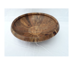 100% Pure Natural Polished Acacia <b>Wooden</b> Eco-Friendly Disposable <b>Fruit</b> Salad Serving <b>Bowl</b> for Party Home Hotel Restaurant Use - Product Image 1