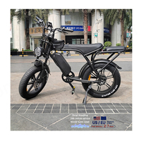 OUXI V8 Fatbike elektrikli kargo bisikleti piller 48 48v 250W yağ lastik hızlı elektrikli bisiklet tam süspansiyon Ebike