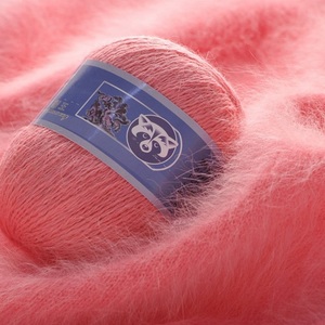 El örgü 50gram çok renkli yumuşak uzun saç vizon yün iplik kazak eşarp şapka Grove - Product Image 4