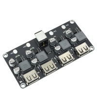 HSW Chargeur rapide 4 ports USB QC3.0 QC2.0 Carte de circuit imprimé Convertisseur DC-DC abaisseur de tension USB 5V Module de charge 12V 24V
