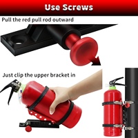 Nouveau vent universel à dégagement rapide UTV Roll Bar Molle panneau extincteur pince supports de montage Kit assemblage pour RZR Can-Am