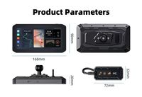 GPS moto 6.25 pouces avec support personnalisé CarPlay Android Auto avec antivol et outil pour barre transversale 16mm 22mm