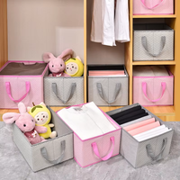 Boîte de rangement de placard avec logo personnalisé Boîte de rangement pliable pour vêtements Boîte de rangement pliable avec poignée Organisateur Tiroir Conteneur