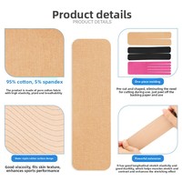 Bande de kinésiologie élastique PM pour le lifting des seins, en tissu Spandex imprimé numériquement, pour la physiothérapie sportive et les pansements protecteurs
