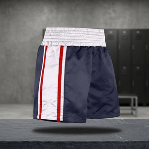 Shorts de boxe unisexe, entrejambe 3 po, élastique 4 points, séchage rapide, anti-rétrécissement, logo frontal, pour arts martiaux, MMA, grappling, rushguard, lutte - Product Image 2