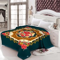 100% Polyester doré Royal hiver Manta 220x240 Double pli Style coréen couverture de vison 6.5kg doux et chaud pour l'utilisation du lit du Qatar