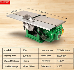 Machine à <span class=keywords><strong>bois</strong></span> multifonction trois-en-un : coupe, rabotage, perçage - Product Image 5