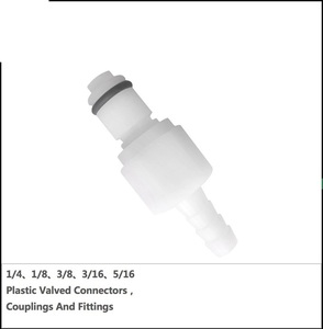 Válvula de lengüeta de manguera de desconexión rápida, conector rápido con válvula de inserción de tubo ID, 1/4, <span class=keywords><strong>5</strong></span>/16, 3/8, 1/8, 3/16 - Product Image 2