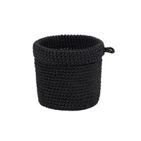 Panier de rangement circulaire pliable en tissu de coton tissé à la main, écologique, au design moderne pour la décoration de la maison