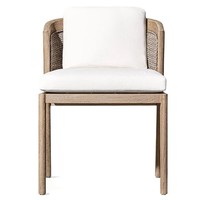 Chaises et ensemble de salle à manger en teck et rotin imperméables pour l'extérieur, pour terrasse, patio, jardins, maisons d'hôtes, villas