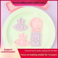 Ensemble de découpoirs à biscuits pour la divination, argile 3D de dessin animé à faire soi-même, tampon de simulation de boule de cristal