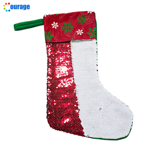 Soporte de regalo personalizado calcetines de Navidad decoración sublimación medias de Navidad lentejuelas medias de Navidad - Product Image 4