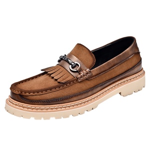 Zapatos Oxford de Piel Genuina con Cordones, para Hombre, con Logotipo Personalizado, Disponibles en Stock, para Verano y Otoño, Ideales para Bodas, Oficina y Carrera Profesional, Antideslizantes - Product Image 1