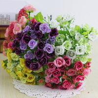 Künstliche Rose Blume Hot Selling Großhandel Seide Hochzeits feier Herzstück Rose Bouquet