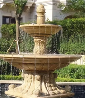 Fuente de Granito de Estilo Moderno de Lujo MILY, Exquisita Fuente de Exterior Tallada a Mano de Alta Calidad Personalizable con Acabado Martillado