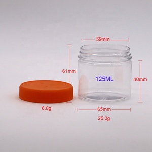 125ML Rỗng Nhựa PET Rõ Ràng Lưu Trữ Slime Lưu Trữ Ủng Hộ Lọ Hộp Nhựa Miệng Rộng Có Nắp Đậy Cho Các Sản Phẩm Làm Đẹp, Chất Nhờn <span class=keywords><strong>DIY</strong></span> - Product Image 2