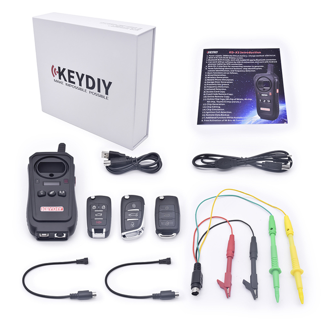 KEYDIY KD X2 Remote Unlock Generator 96bit 48 Transponder Cloning Device One-Way Transponder Copy Function No Token Needed