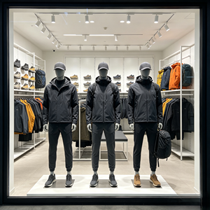 M070-<span class=keywords><strong>JACOB</strong></span>-1 Männliche Outdoor-Wander-Posenfigur Ganzkörper-Schaufensterpuppe Matt Dunkelgrau mit Rucksackgurten für Sportbekleidungs-Präsentation - Product Image 2