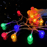 Guirlande lumineuse LED de Noël en forme de boule à bulles en plastique USB 3AA batterie 5m/10m