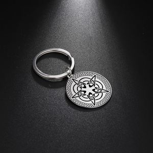 จี้กุญแจรูปทรงปิดผนึกแห่งความลับของโซโลมอน  พร้อมสัญลักษณ์หกเหลี่ยม  เครื่องรางเสริมดวงโชคลาภ  ทำจากสแตนเลสสตีล - Product Image 6