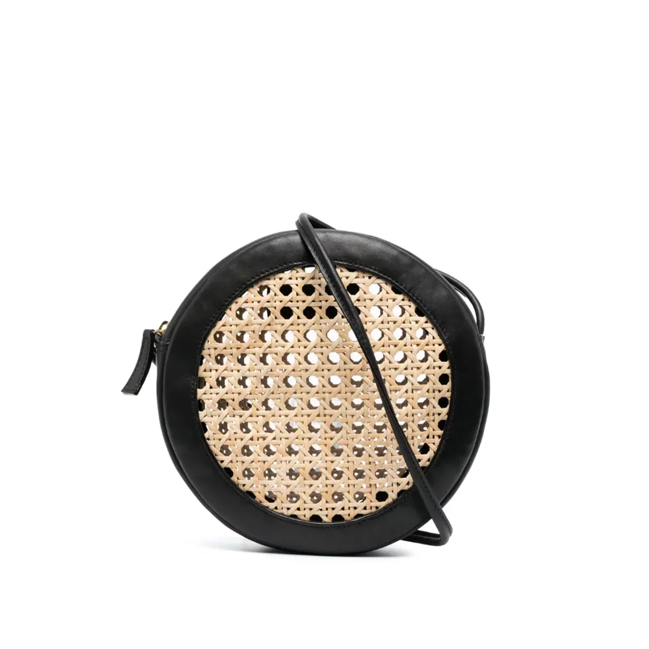 Custom High quality Nice Style Straw with leather round shoulder bag 16*16*5CM Accept customized size