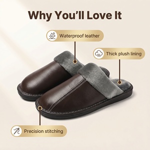 Sandalias de Cuero Vacuno Genuino de Primera Calidad, Lujosas y Cómodas, para Hombre y Mujer, con Suela Suave para Interiores, Calzado de Verano para Parejas - Product Image 2