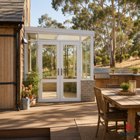 Véranda en aluminium MEXIN 6063-T5 avec double vitrage Low-E, serre, patio, jardin d'hiver, solarium, taille personnalisée