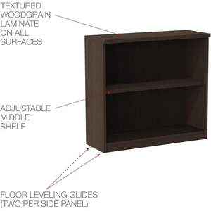 Librería de 2 estantes serie Alera Valencia ALEVA633032ES Espresso-31.75 pulgadas. X 14 pulgadas X 29.5 Pulgadas - Product Image 4