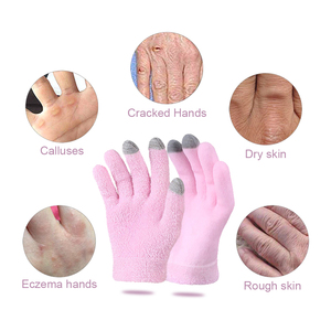 Gants en gel hydratants en silicone souple OEM, gants de spa en gel, gants exfoliants naturels - Product Image 1