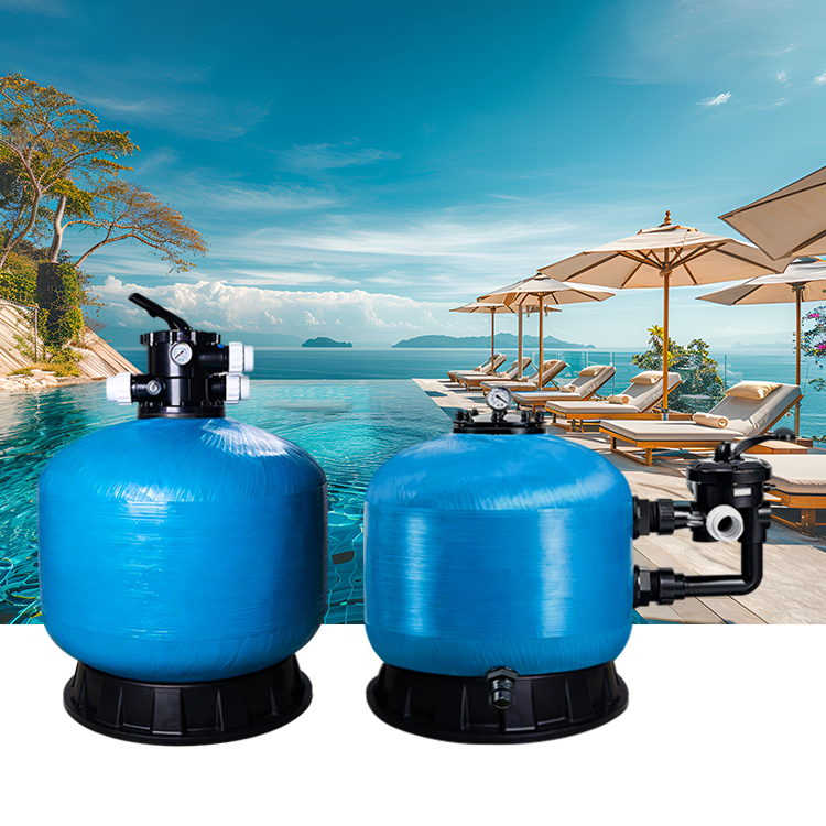 Swimming Pool Sand Filter Filtration System Fiberglass Tank with Pump and Automatic Backwash Valve for Pool Equipment