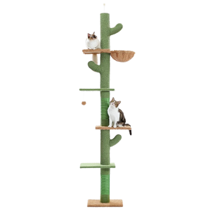 <span class=keywords><strong>Arbre</strong></span> <span class=keywords><strong>à</strong></span> <span class=keywords><strong>chat</strong></span> en bois intégré avec structure d'escalade et plusieurs niveaux de barres <span class=keywords><strong>à</strong></span> griffer pour salon - Product Image 5
