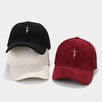 Gorra de Béisbol de Pana con Bordado de Letra Pequeña a la Moda Estilo Papá para Mujer Gorra Sencilla con Visera Estilo Coreano para Hombre