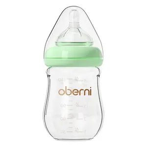 Vente en gros Biberon de lait complémentaire pour bébé Biberon de haute qualité Sippy en verre pour bébé Biberon en verre pour nouveau-né