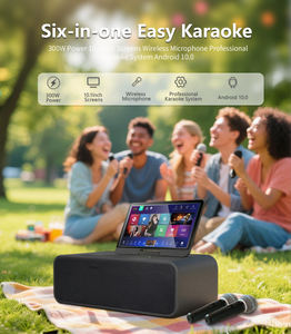 Système Android tout-en-un professionnel 2025, haut-parleur KTV, mini-machine domestique, lecteurs de karaoké <span class=keywords><strong>pour</strong></span> <span class=keywords><strong>chanter</strong></span> avec 2 micros sans fil - Product Image 6