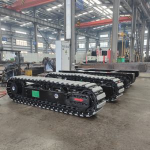 신제품 <span class=keywords><strong>6</strong></span> 톤 스틸 트랙 하부 구조 추적 섀시 (실내 유지 보수 기계 용 도로 보호용 고무 신발 포함) - Product Image 6