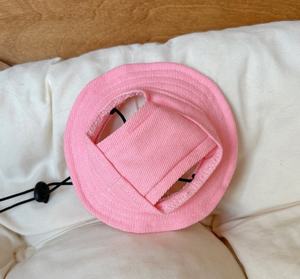 Einfarbiges Haustier Sommer hut Sonnenschutz Outdoor Camping Weiche verstellbare Baumwolle Fischer hut für Katzen Hunde <span class=keywords><strong>S</strong></span> M L 1PC MOQ - Product Image 3