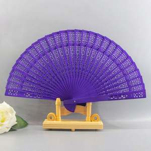 Abanico Plegable de Madera Portátil de 15 Colores, Modelo de Arte Folclórico Chino Personalizado para Decoraciones de Año Nuevo Chino, Souvenir Pintado - Product Image 5