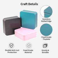 Kotak Kaleng Persegi 188 X 188 X 64 mm Bahan Ramah Lingkungan untuk Kue Bulan dengan Berbagai Pilihan Warna dan Logo Kustom dalam Jumlah Kecil
