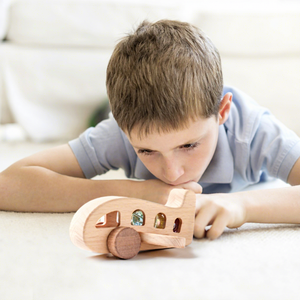 Modèle d'avion en <span class=keywords><strong>bois</strong></span>, jouet éducatif pour tout-petits, jouet d'apprentissage précoce en <span class=keywords><strong>bois</strong></span> pour garçons de 2 à 4 ans - Product Image 2