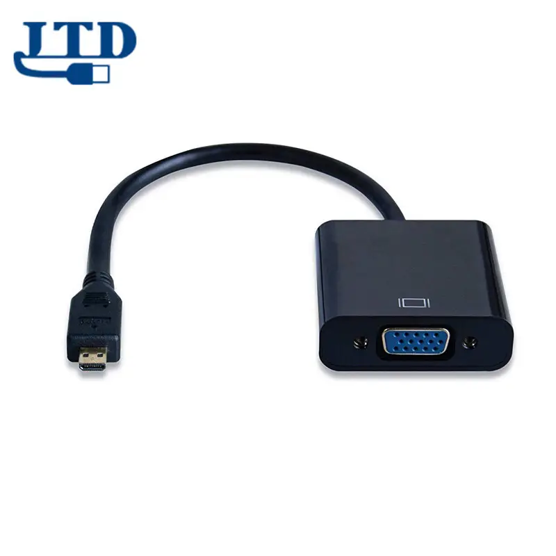 Micro HDMI to VGA Adapter Male to Female Cable Converter