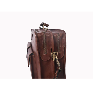 Genuine Leather Zipper Laptop Bag for Men Premium Business Briefcase <b>Office</b> Shoulder Bag Professional <b>Computer</b> Travel Case - Product Image 3
