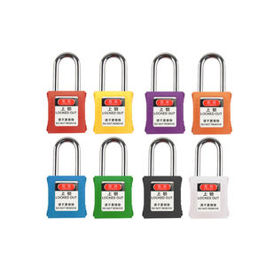 <span class=keywords><strong>Cadenas</strong></span> de sécurité thermoplastique avec anse en acier de 6 mm, verrouillage différentiel, même clé, 1 clé, cylindre en nylon, pour porte en bois BREED, facile à utiliser - Product Image 3